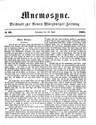 Mnemosyne (Neue Würzburger Zeitung) Sonntag 16. Juni 1861