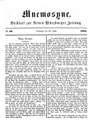 Mnemosyne (Neue Würzburger Zeitung) Sonntag 23. Juni 1861