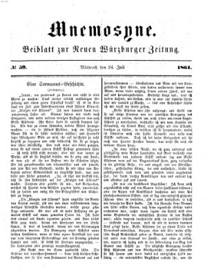 Mnemosyne (Neue Würzburger Zeitung) Mittwoch 24. Juli 1861