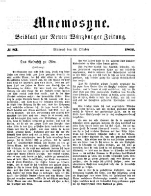 Mnemosyne (Neue Würzburger Zeitung) Mittwoch 16. Oktober 1861