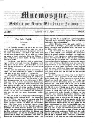 Mnemosyne (Neue Würzburger Zeitung) Mittwoch 9. April 1862