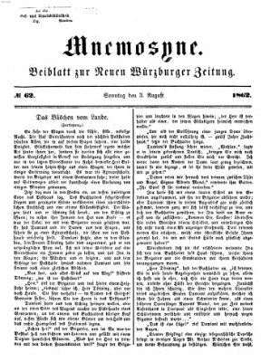 Mnemosyne (Neue Würzburger Zeitung) Sonntag 3. August 1862