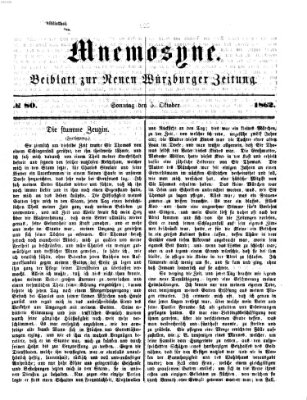 Mnemosyne (Neue Würzburger Zeitung) Sonntag 5. Oktober 1862