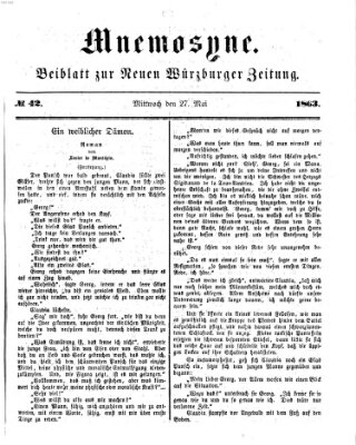 Mnemosyne (Neue Würzburger Zeitung) Mittwoch 27. Mai 1863