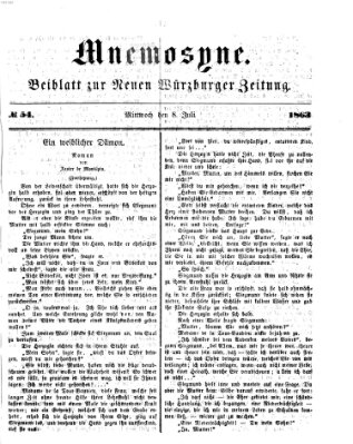 Mnemosyne (Neue Würzburger Zeitung) Mittwoch 8. Juli 1863