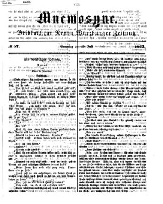 Mnemosyne (Neue Würzburger Zeitung) Sonntag 19. Juli 1863