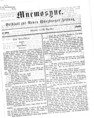 Mnemosyne (Neue Würzburger Zeitung) Sonntag 20. Dezember 1863