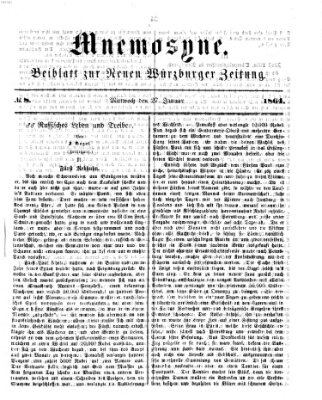 Mnemosyne (Neue Würzburger Zeitung) Mittwoch 27. Januar 1864