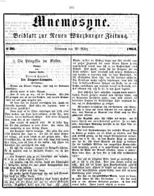 Mnemosyne (Neue Würzburger Zeitung) Mittwoch 30. März 1864