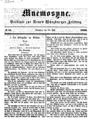 Mnemosyne (Neue Würzburger Zeitung) Sonntag 10. Juli 1864