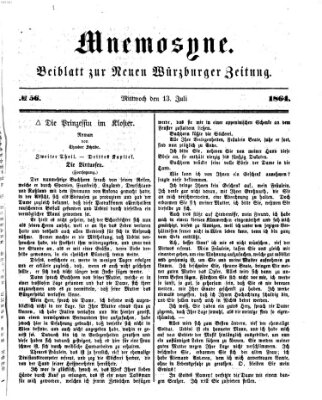 Mnemosyne (Neue Würzburger Zeitung) Mittwoch 13. Juli 1864