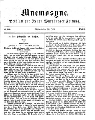 Mnemosyne (Neue Würzburger Zeitung) Mittwoch 20. Juli 1864