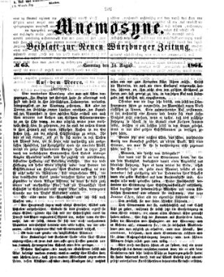 Mnemosyne (Neue Würzburger Zeitung) Sonntag 14. August 1864