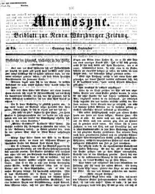 Mnemosyne (Neue Würzburger Zeitung) Sonntag 18. September 1864