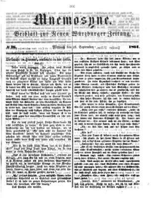 Mnemosyne (Neue Würzburger Zeitung) Mittwoch 21. September 1864