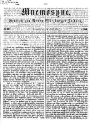 Mnemosyne (Neue Würzburger Zeitung) Sonntag 25. September 1864