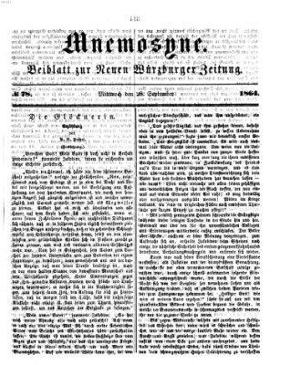 Mnemosyne (Neue Würzburger Zeitung) Mittwoch 28. September 1864