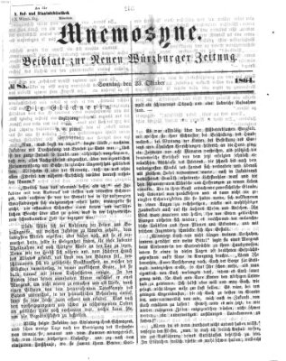 Mnemosyne (Neue Würzburger Zeitung) Sonntag 23. Oktober 1864