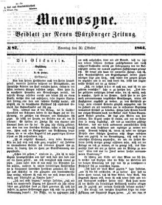 Mnemosyne (Neue Würzburger Zeitung) Sonntag 30. Oktober 1864