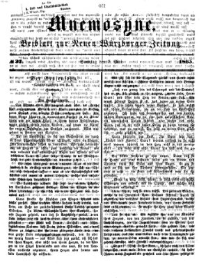 Mnemosyne (Neue Würzburger Zeitung) Sonntag 7. Mai 1865