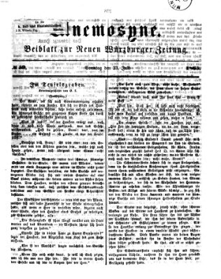 Mnemosyne (Neue Würzburger Zeitung) Sonntag 23. Juli 1865