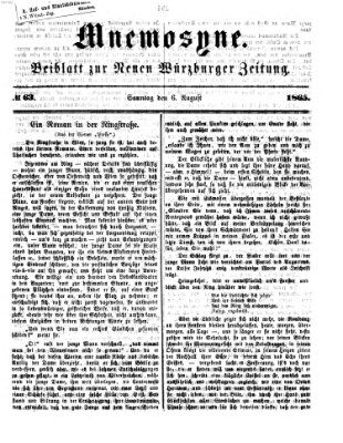 Mnemosyne (Neue Würzburger Zeitung) Sonntag 6. August 1865