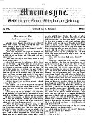 Mnemosyne (Neue Würzburger Zeitung) Mittwoch 8. November 1865