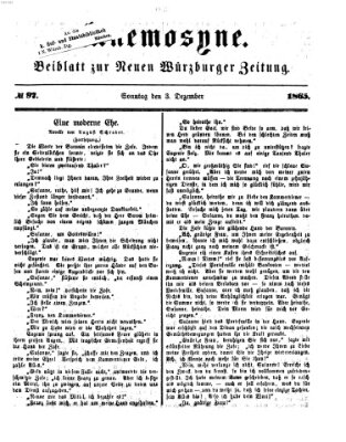 Mnemosyne (Neue Würzburger Zeitung) Sonntag 3. Dezember 1865