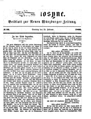 Mnemosyne (Neue Würzburger Zeitung) Sonntag 25. Februar 1866