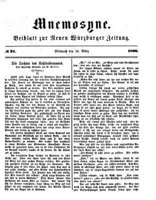 Mnemosyne (Neue Würzburger Zeitung) Mittwoch 14. März 1866