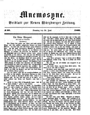 Mnemosyne (Neue Würzburger Zeitung) Sonntag 24. Juni 1866