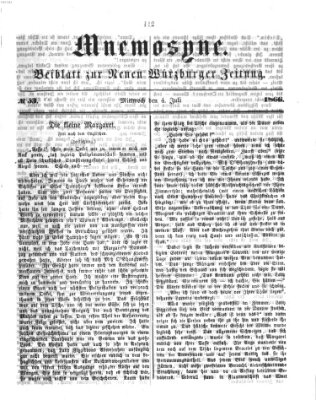 Mnemosyne (Neue Würzburger Zeitung) Mittwoch 4. Juli 1866