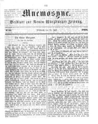 Mnemosyne (Neue Würzburger Zeitung) Mittwoch 11. Juli 1866