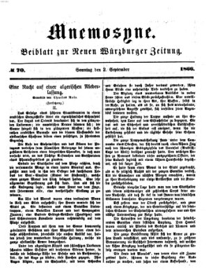 Mnemosyne (Neue Würzburger Zeitung) Sonntag 2. September 1866