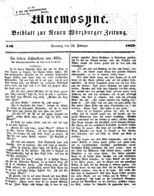 Mnemosyne (Neue Würzburger Zeitung) Sonntag 24. Februar 1867