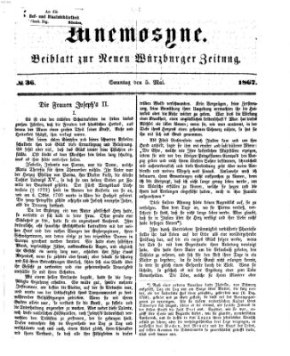 Mnemosyne (Neue Würzburger Zeitung) Sonntag 5. Mai 1867