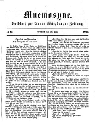 Mnemosyne (Neue Würzburger Zeitung) Mittwoch 29. Mai 1867