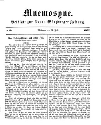 Mnemosyne (Neue Würzburger Zeitung) Mittwoch 24. Juli 1867