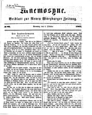 Mnemosyne (Neue Würzburger Zeitung) Sonntag 6. Oktober 1867