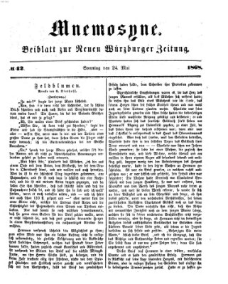 Mnemosyne (Neue Würzburger Zeitung) Sonntag 24. Mai 1868