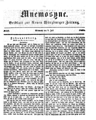 Mnemosyne (Neue Würzburger Zeitung) Mittwoch 8. Juli 1868