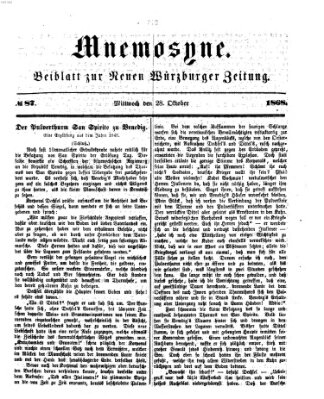 Mnemosyne (Neue Würzburger Zeitung) Mittwoch 28. Oktober 1868