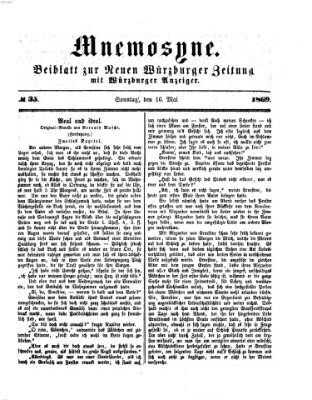 Mnemosyne (Neue Würzburger Zeitung) Sonntag 16. Mai 1869