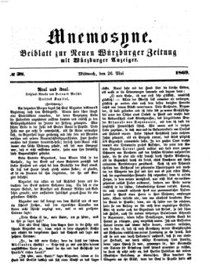 Mnemosyne (Neue Würzburger Zeitung) Mittwoch 26. Mai 1869