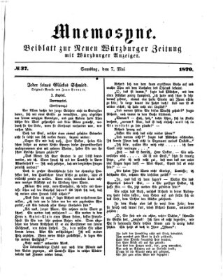 Mnemosyne (Neue Würzburger Zeitung) Samstag 7. Mai 1870