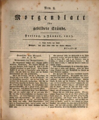 Morgenblatt für gebildete Stände Freitag 9. Januar 1807