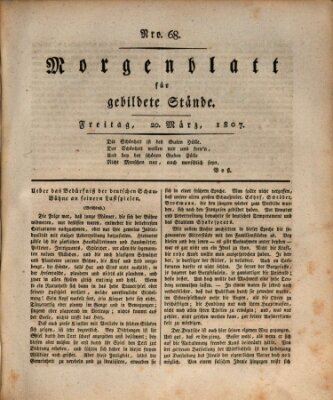 Morgenblatt für gebildete Stände Freitag 20. März 1807