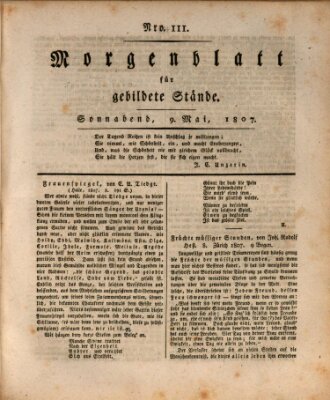 Morgenblatt für gebildete Stände Samstag 9. Mai 1807