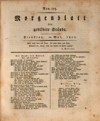 Morgenblatt für gebildete Stände Dienstag 12. Mai 1807