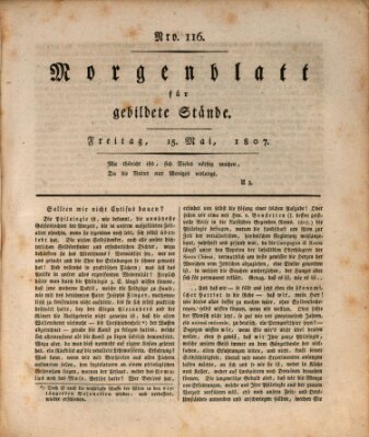 Morgenblatt für gebildete Stände Freitag 15. Mai 1807